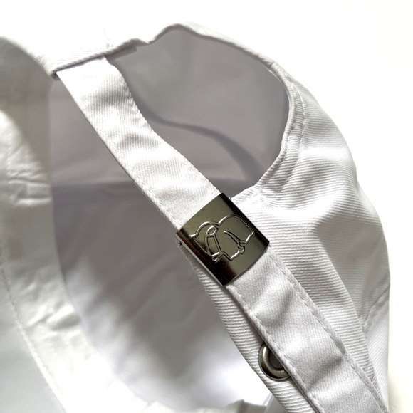 NWT Original KARL LAGERFELD Cat Pins Baseball Cap White Embellished Studded main image 5